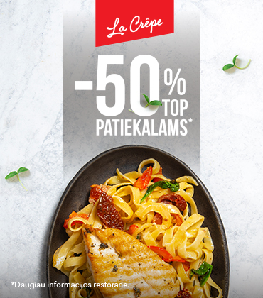 Šefo TOP patiekalams -50%. Naujas asortimentas!
